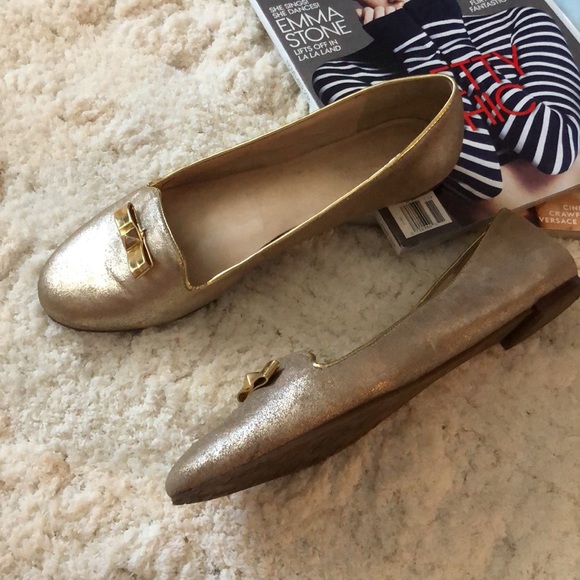 Kate Spade gold ballet flats - Picture 1 of 11